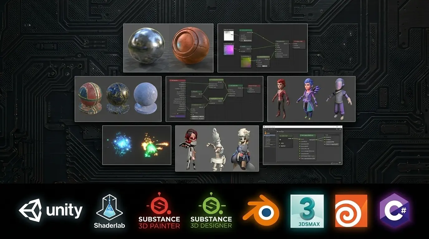 View of two website interfaces with modern and dark design. The first screen shows the title 'Behind the Code' with a rocket and dark background, explaining the origin of a community software project. The second screen presents a platform for finding speakers, with an attractive design, expert photos, and a prominent search button.